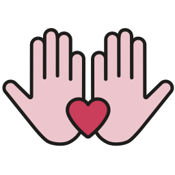 Hand love icon