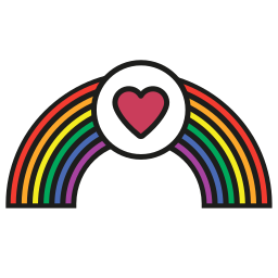 Rainbow lines icon