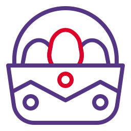 Eggs basket icon