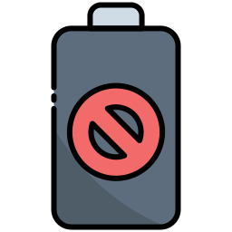 geen batterij icoon