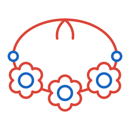 Flower necklace icon