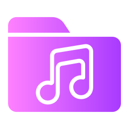 Carpeta de audio icono