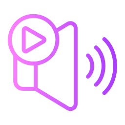 video e audio icona