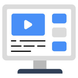 vídeo en línea icono