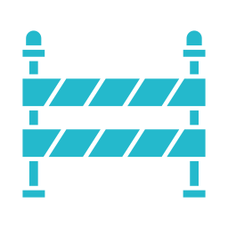 barrage routier Icône