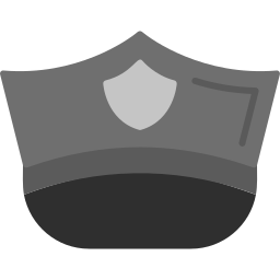 gorra de policia icono