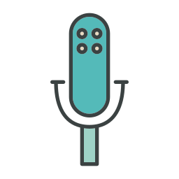 silueta de micrófono icono