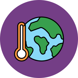 le réchauffement climatique Icône