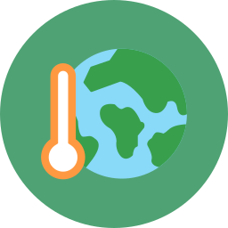 il riscaldamento globale icona