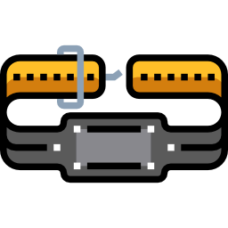 cinturón lumbar icono