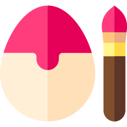 pintando huevo icono