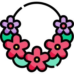 collar de flores icono