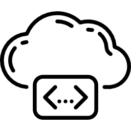 codificación en la nube icono