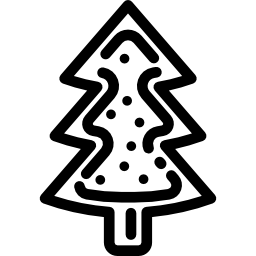 biscoito em forma de árvore de natal Ícone