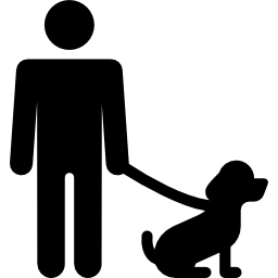 hombre y perro icono