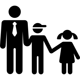 pai e filhos Ícone