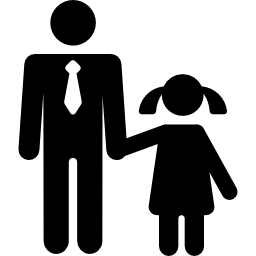 padre e figlia icona
