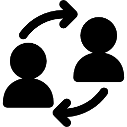 conexión de personas icono