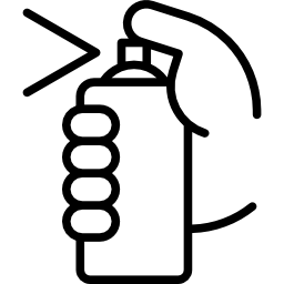 mano y spray icono