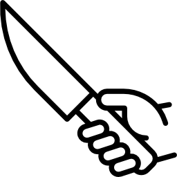 mano y cuchillo icono