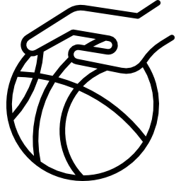 ręka i koszykówka ikona