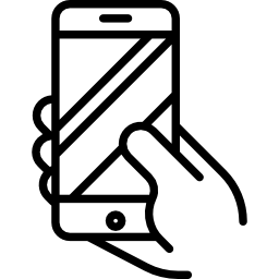 mano y telefono icono