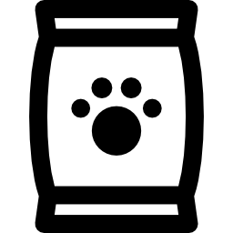 bolsa de comida para mascotas icono