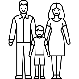 Супружеская пара с сыном иконка