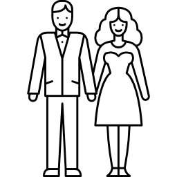 couple habillé Icône