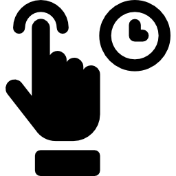 ręka z zegarem ikona