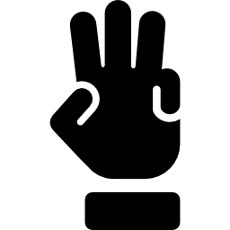 trzy palce ikona