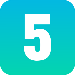 número 5 icono