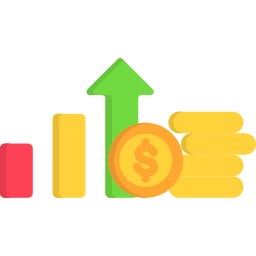 crescimento monetário Ícone