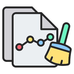 Data cleaning icon