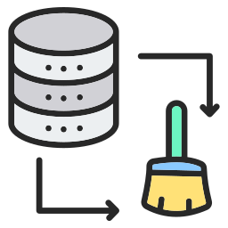 Data cleaning icon