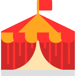 Circus tent icon