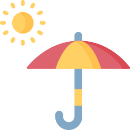 Sun umbrella icon