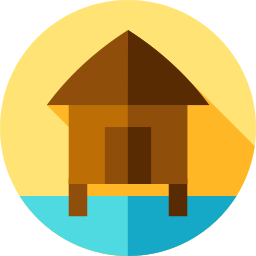 Summer hut icon