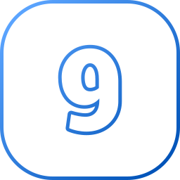 número 9 icono