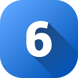 número 6 icono