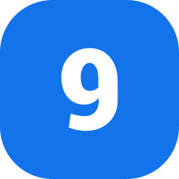 número 9 icono