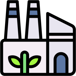 fábrica ecológica icono