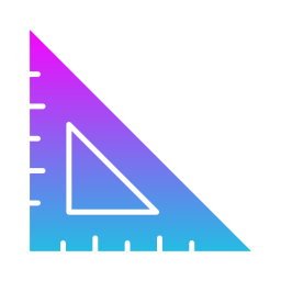 règle triangulaire Icône