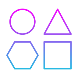 Geometrical shapes icon