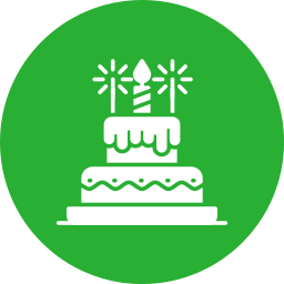 pastel de cumpleaños icono