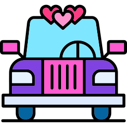coche de boda icono