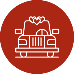 Wedding car icon