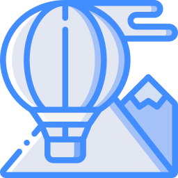 Hot air balloon icon