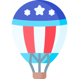 Hot air balloon icon