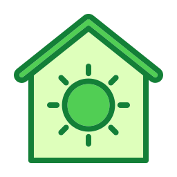zonne huis icoon